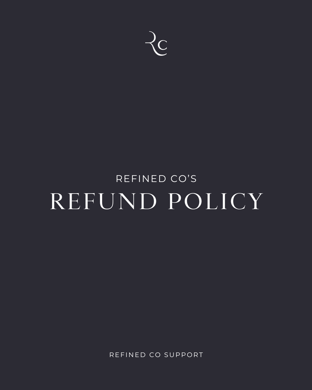 REFINED Co's Comprehensive Refund Policy